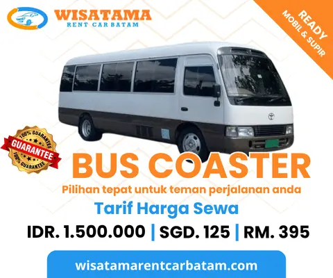 Sewa bus Coaster murah dan nyaman untuk perjalanan wisata di Batam