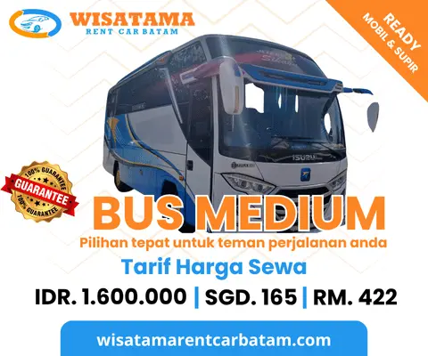 Sewa bus medium di Batam untuk acara perusahaan atau wisata grup