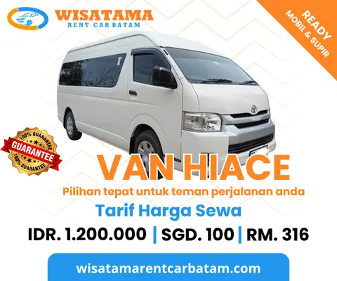 Sewa mobil van Hiace untuk transportasi grup di Batam