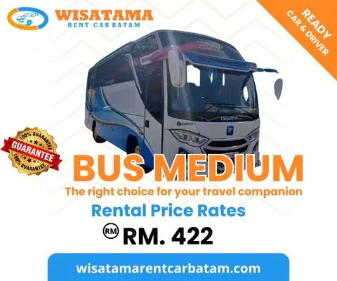 Sewa bus medium untuk grup wisata, kantor, atau keluarga besar di Batam