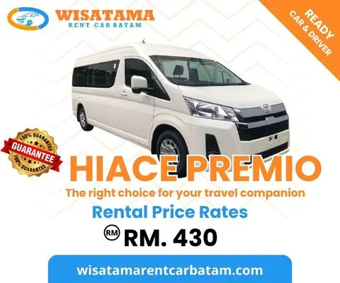 Rental Hiace Premio terbaru – kabin mewah dan aman untuk penjemputan bandara di Batam